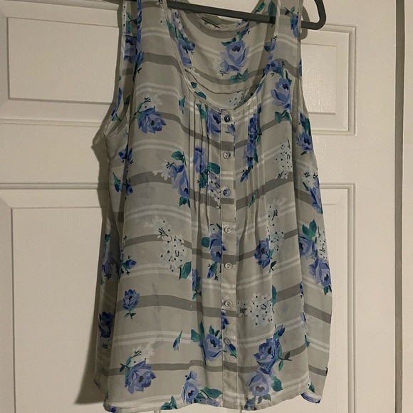 Lane Bryant split back sleeveless top - Picture 1 of 2